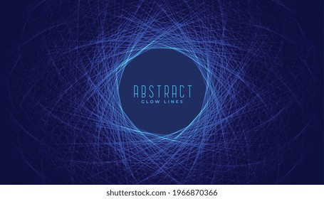 abstract digital glowing blue lines circular background