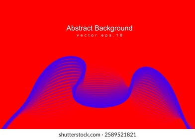 Abstract digital glowing wave lines on dark blue background. Dynamic wave pattern. Modern flowing wavy lines. Futuristic technology concept. Suit for banner, poster, cover, brochure, flyer, website 