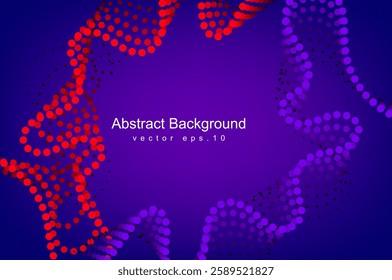 Abstract digital glowing wave lines on dark blue background. Dynamic wave pattern. Modern flowing wavy lines. Futuristic technology concept. Suit for banner, poster, cover, brochure, flyer, website 