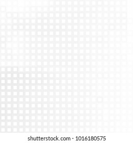 Abstract digital gray white background with mesh of squares or pixel. Mosaic. Geometric template.