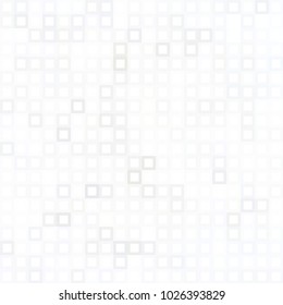Abstract digital gray white background with mesh of squares or pixel. Mosaic. Geometric template.