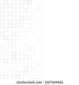 Abstract digital gray white background with mesh of squares or pixel. Mosaic. Geometric template. White space for your text or design.