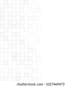 Abstract digital gray white background with mesh of squares or pixel. Mosaic. Geometric template. White space for your text or design.