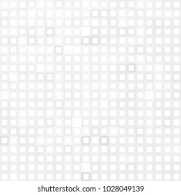 Abstract digital gray white background with mesh of squares or pixel. Mosaic. Geometric template. 
