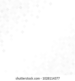 Abstract digital gray white background with mesh of squares or pixel. Mosaic. Geometric template. White space for your text or design.