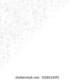 Abstract digital gray white background with mesh of squares or pixel. Mosaic. Geometric template. White space for your text or design.