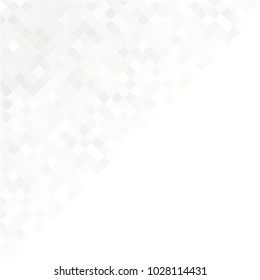 Abstract digital gray white background with mesh of squares or pixel. Mosaic. Geometric template. White space for your text or design.