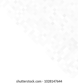 Abstract digital gray white background with mesh of squares or pixel. Mosaic. Geometric template.