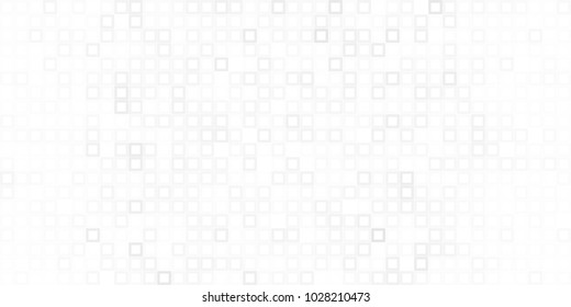Abstract digital gray white background with mesh of squares or pixel. Mosaic. Geometric template. White space for your text or design.