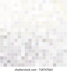 Abstract digital gray white background with mesh of squares or pixel. Mosaic. Geometric template.