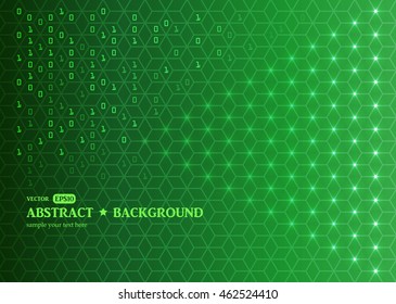 Abstract digital green background. Programming / Coding / Hacker concept / Technology. Vector EPS10 
