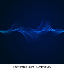 abstract digital green equalizer, sound wave pattern element