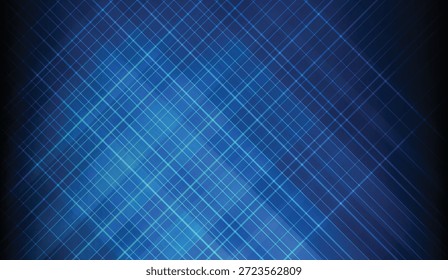 Abstract digital grid background featuring glowing blue diagonal lines and geometric patterns, ideal for modern technology, data visualization, and internet concepts