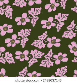 Abstractas Digital Dibujado A Mano Sin Costura Todo El Fondo Del Patrón Floral. Listo para imprimir