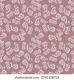 Abstract Digital Hand Drawn Seamless Floral Pattern Background. Ready for print flower seamless pattern