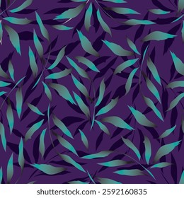 Abstract Digital Hand Drawn Seamless Floral Pattern Background. Ready for print flower seamless pattern