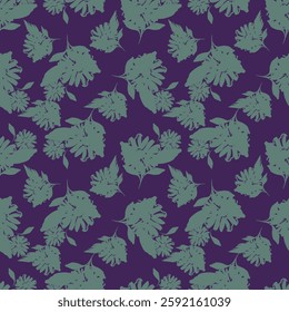 Abstract Digital Hand Drawn Seamless Floral Pattern Background. Ready for print flower seamless pattern