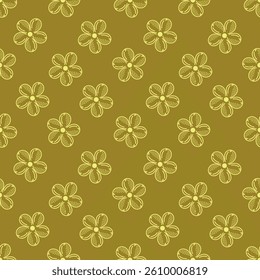 Abstract Digital Hand Drawn Seamless Floral pattern Background Ready for Print. Flower seamless pattern. 