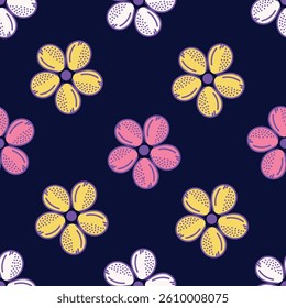 Abstract Digital Hand Drawn Seamless Floral pattern Background Ready for Print. Flower seamless pattern. 