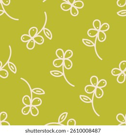 Abstract Digital Hand Drawn Seamless Floral pattern Background Ready for Print. Flower seamless pattern. 