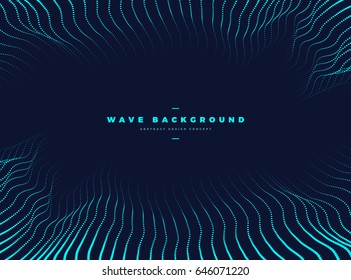 Abstract digital hole landscape with particles