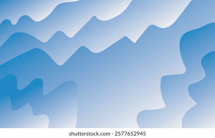 Abstract digital illustration with fluid, wavy shapes in shades of blue and white. The gradient effect creates a smooth and modern aesthetic, resembling clouds or waves.