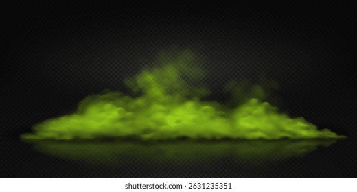 Abstract digital illustration of green smoke on floor in soft focus against a checkered background. Glowing ethereal haze creates mysterious atmosphere perfect for digital design or Halloween themes.