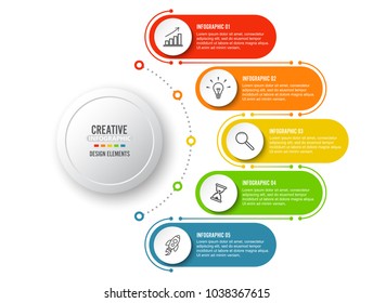 Abstract digital illustration Infographic. Vector illustration can be used for workflow layout, diagram, number options, web design.
