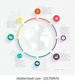 Abstract  digital illustration Infographic. Vector illustration can be used for workflow layout, diagram, number options, web design.