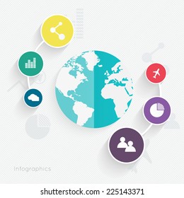Ilustración digital Abstractas Infografía. La Ilustración vectorial se puede utilizar para el diseño del flujo de trabajo, el diagrama, las opciones numéricas, el Diseño web.