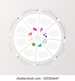 Abstract digital illustration Infographic. Vector illustration can be used for workflow layout, diagram, number options, web design.