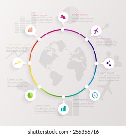 Abstract digital illustration Infographic. Vector illustration can be used for workflow layout, diagram, number options, web design.