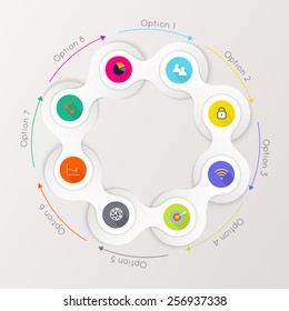 Abstract digital illustration Infographic. Vector illustration can be used for workflow layout, diagram, number options, web design.