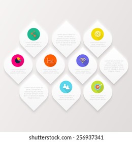 Abstract digital illustration Infographic. Vector illustration can be used for workflow layout, diagram, number options, web design.