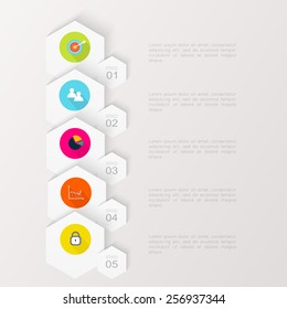 Abstract digital illustration Infographic. Vector illustration can be used for workflow layout, diagram, number options, web design.