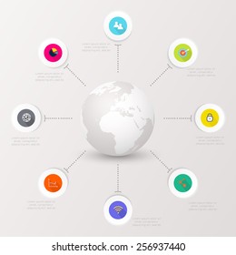 Abstract digital illustration Infographic. Vector illustration can be used for workflow layout, diagram, number options, web design.