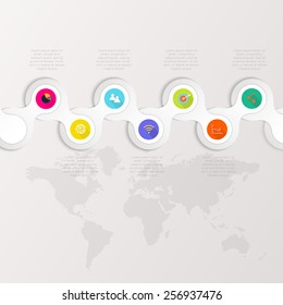 Abstract digital illustration Infographic. Vector illustration can be used for workflow layout, diagram, number options, web design.