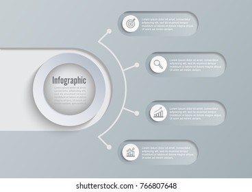Abstract digital illustration Infographic. Vector illustration can be used for workflow layout, diagram, number options, web design.