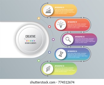 Abstract digital illustration Infographic. Vector illustration can be used for workflow layout, diagram, number options, web design.