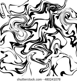 Abstract digital imitation marble print texture. Black and white pattern. Vector illustration.
