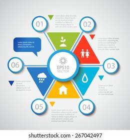 Abstract digital infographic for diagram, number options, web design. Vector illustration