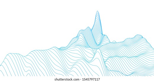 Abstract digital landscape. The illusion of life in cyberspace. Virtual reality design.