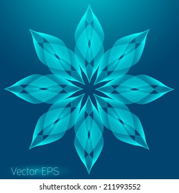 Abstract digital line art floral pattern. Element for design. 