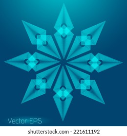 Abstract digital line art floral pattern. Element for design. 