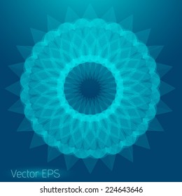 Abstract digital line art floral pattern. Element for design. 