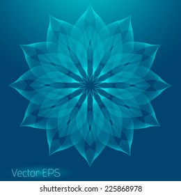 Abstract digital line art floral pattern. Element for design. 