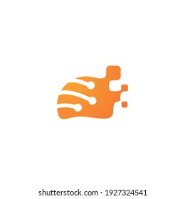 Abstract digital logo design template.