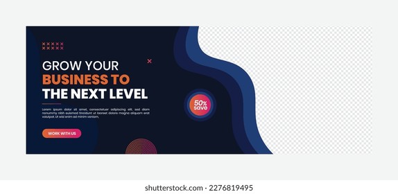 Abstract digital marketing agency and corporate business social media cover banner and web banner template