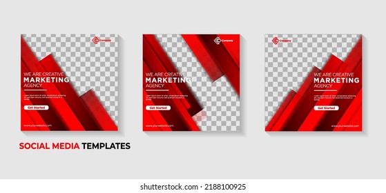 abstract digital marketing social media post template background