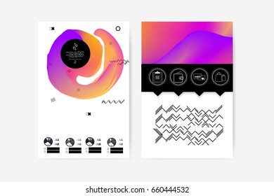 Abstract digital Memphis style geometric trendy background. With place for your message. Business or tech presentation, cover template